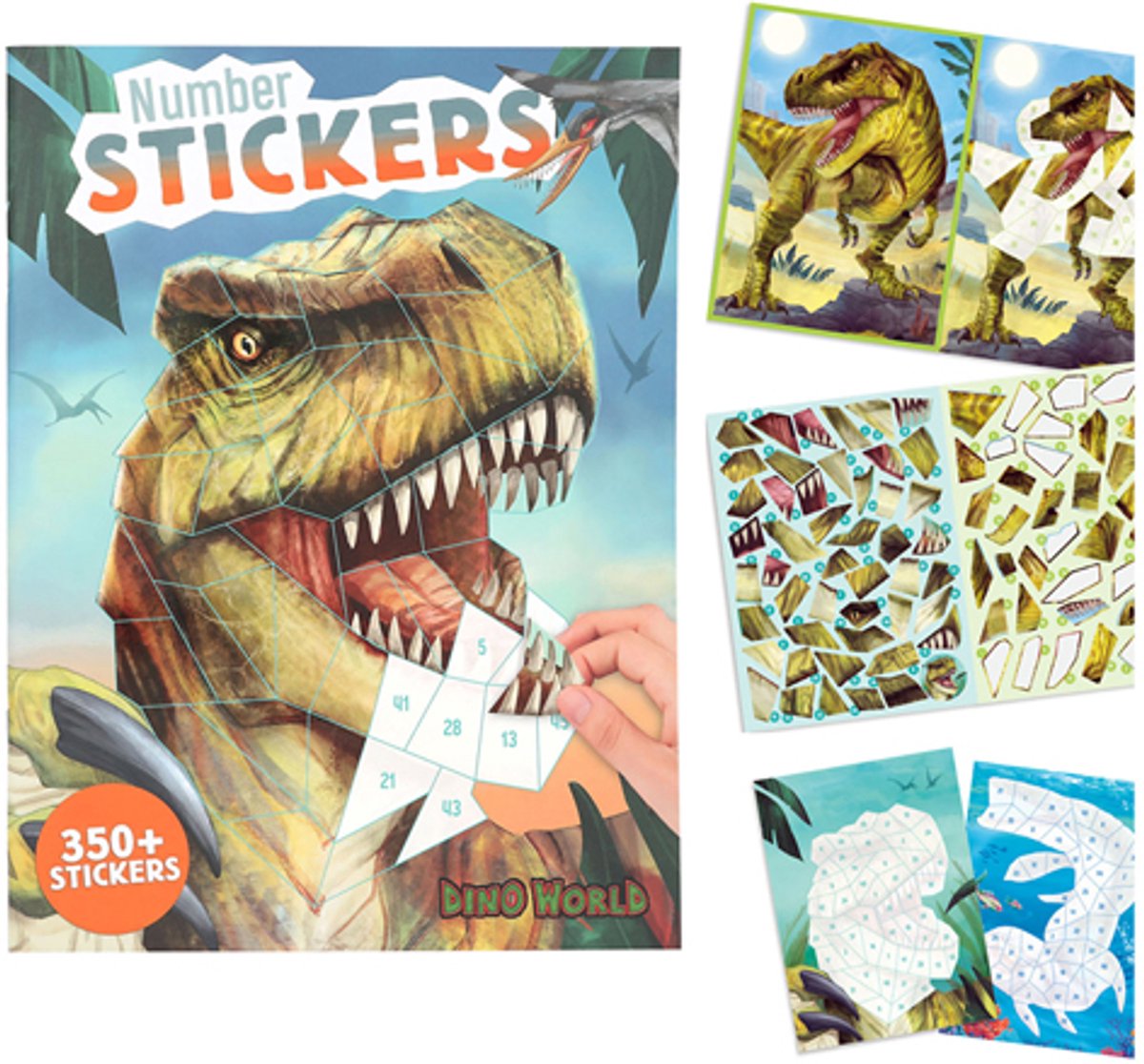 Depesche - Dino World Nummer Stickers stickerboek — afbeelding 4