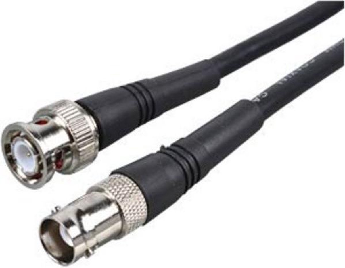 BNC (m) - BNC (v) verlengkabel - RG58 - 50 Ohm / zwart - 10 meter
