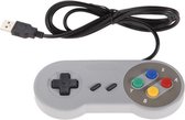Dolphix Super Nintendo (SNES) style USB controller voor PC, notebook en emulator / grijs - 1,35 meter