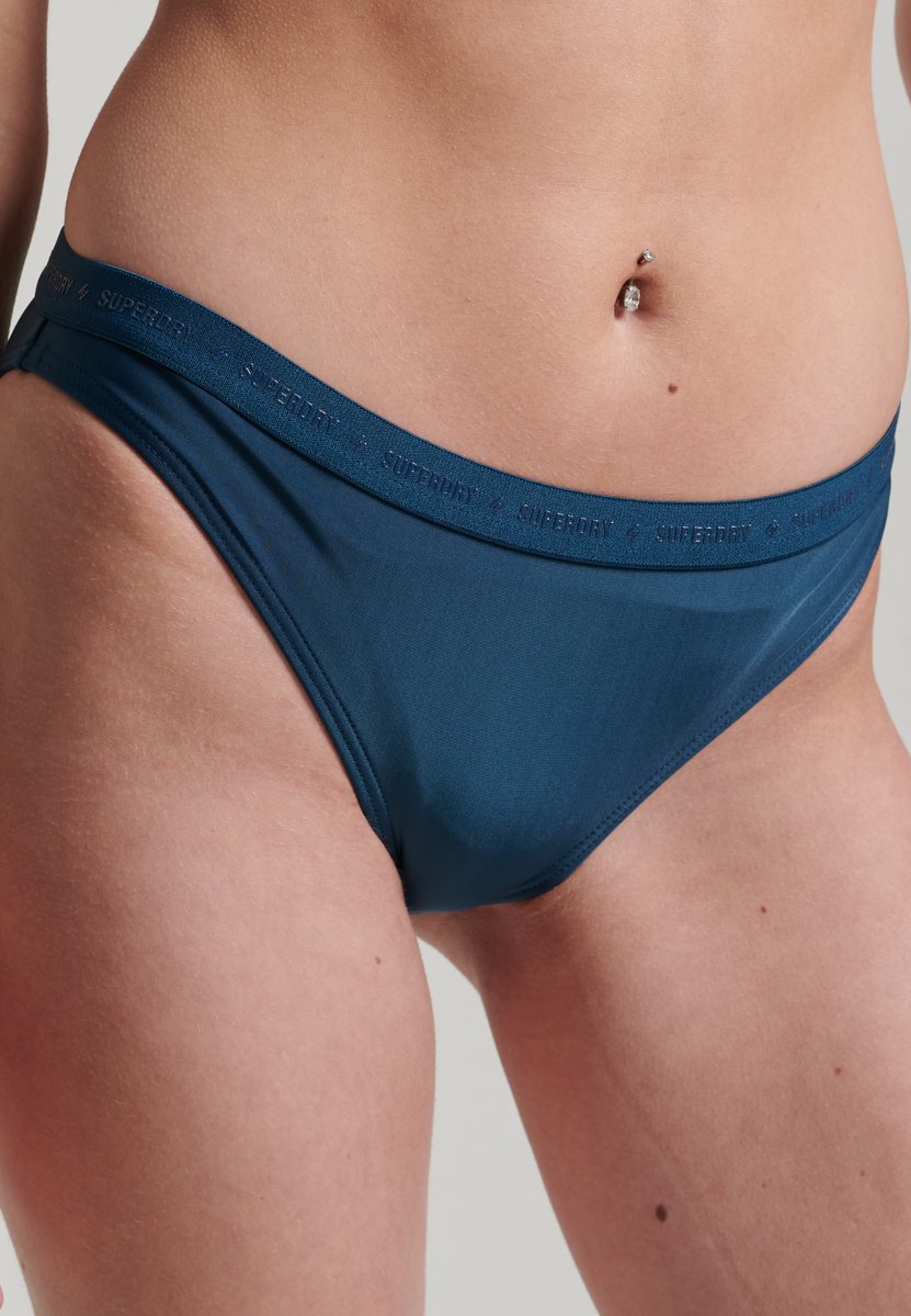 Superdry Code Micro elastisch bikinibroekje Dames Badpakken Blauw