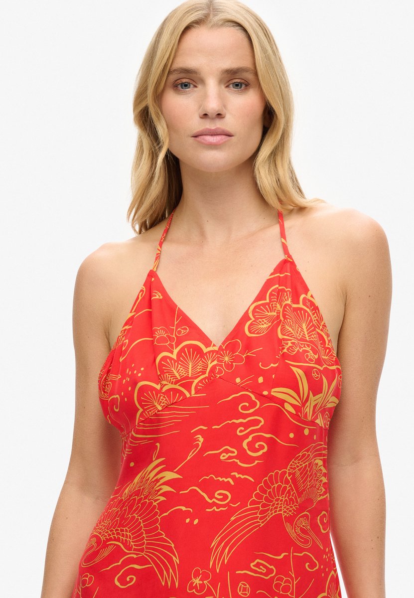 Superdry Minislipjurk met print Dames Jurken Rood