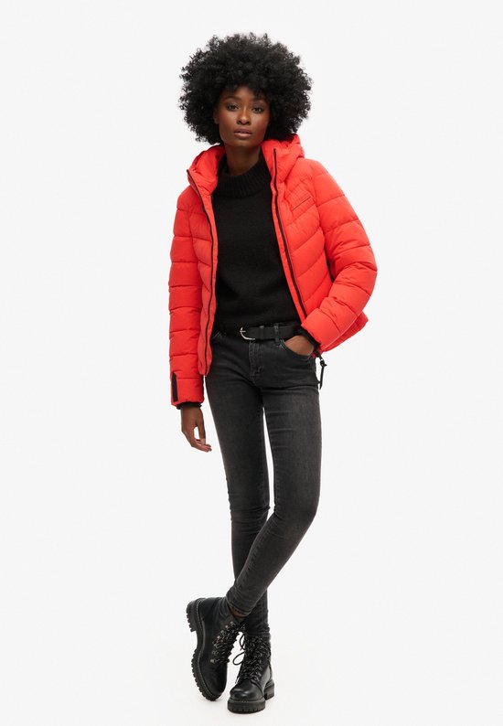 Superdry - Gewatteerd jack van microvezel met capuchon - Dames - Gewatteerde jassen