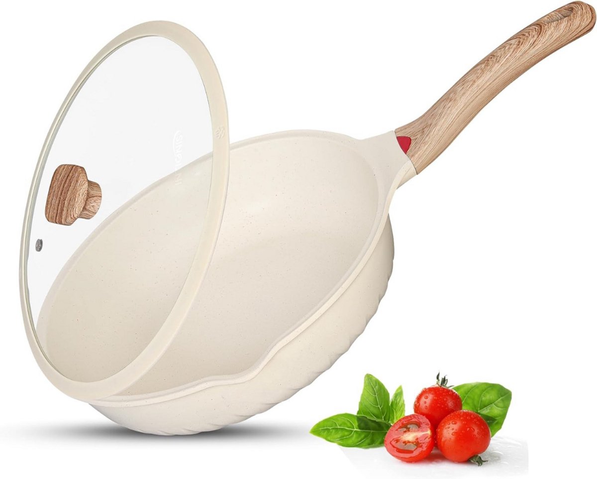 Zylo® Frituurpan Inductie - Frituurpan - Frituurmandje - Wit - 52cm x 30cm x 8cm