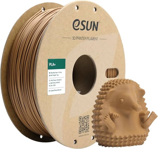 eSun PLA+ Lichtbruin / Light brown 1 kg - 1.75mm - 3D printer filament