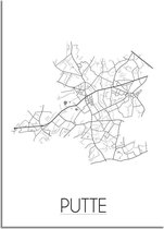 DesignClaud Putte Plattegrond poster B2 poster (50x70cm)