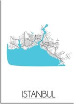 DesignClaud Istanbul Plattegrond poster A4 poster (21x29,7cm)