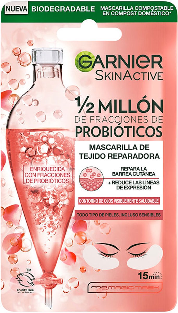 Garnier Repairing Fabric Eye Mask 12 Million Probiotic Fractions - oog masker - oogmasker tissue - Regenererende oogpatches