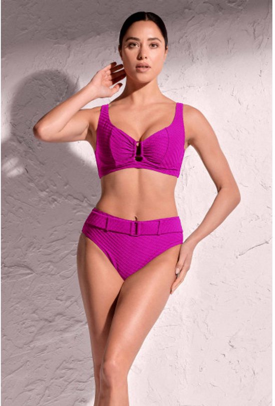 Bikini bralette David Solid Jacquard Clio rose fuchsia 38