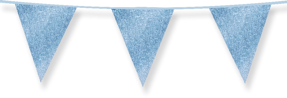 Glitter flags 16 x 20cm - Baby blue