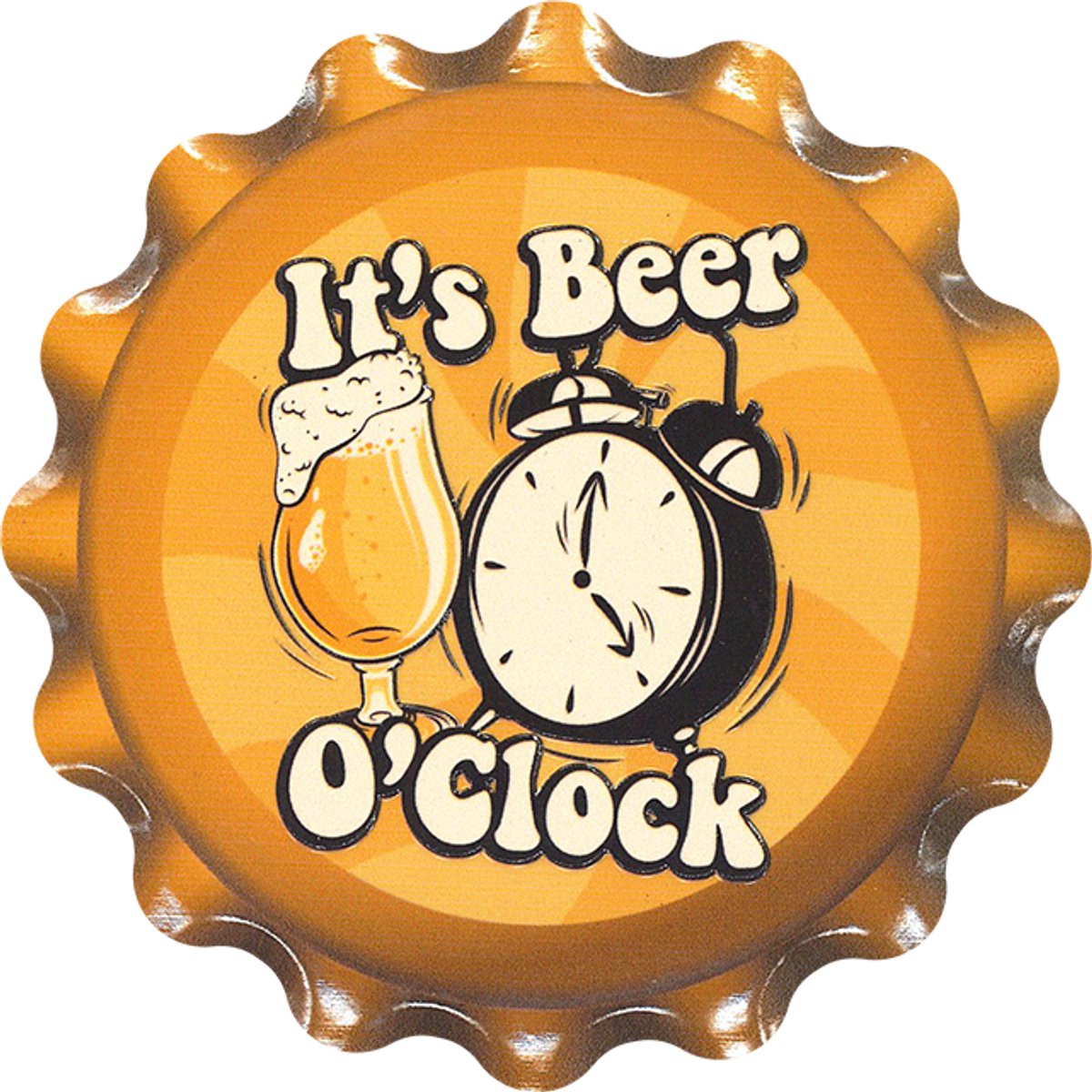 Cap coaster - Beer o'clock