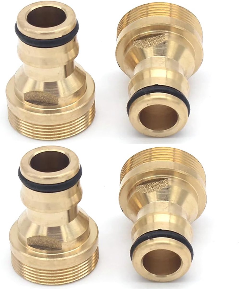 Keuken Kraan Adapter - Universeel - 4 stuks - Tap Adapter - Met M22 binnendraad en M24 buitendraad - Voor Het Aansluiten Van Een Slang - Adapter voor douchekraan