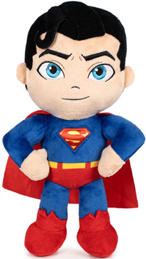 Superman (handen in de zij) DC Comics Pluche Knuffel 22 cm - Speelgoed Superheld Knuffels voor Kinderen Jongens Meisjes - DC Comics Marvel Plush Toy - Clark Kent Batman