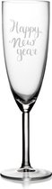 Champagneglas met tekst - Happy New Year