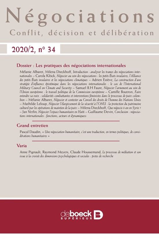 Négociations - cover