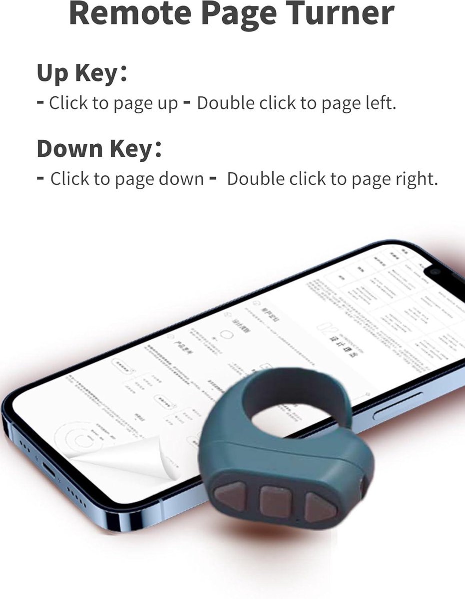 TikTok-afstandsbediening Kindle-APP Page Turner, Bluetooth-camera Video-opname op Afstand, APP Remote Scrolling Ring Clicker, TIK Tok Scrolling Ring voor Mobiele Telefoon (Roze