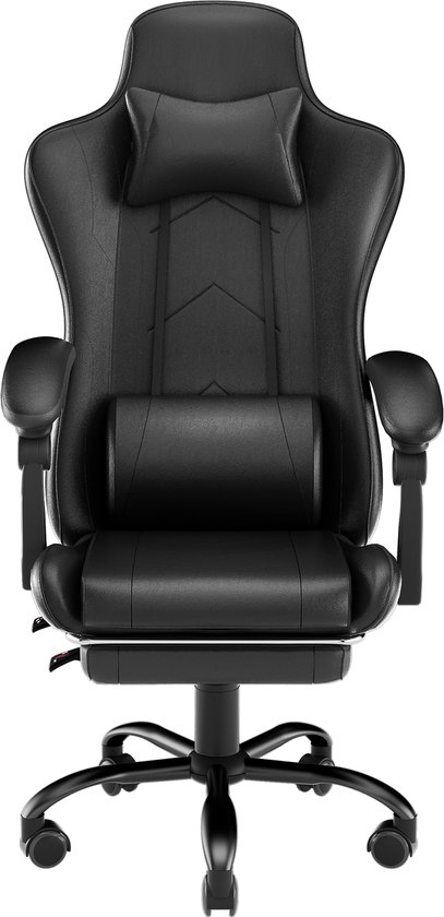 Dowinx Gaming stoel, stof, bureaustoel met pocketveringkussen, massage gamerstoel met hoofdsteun, ergonomische racing gamingstoel met voetensteun, lila