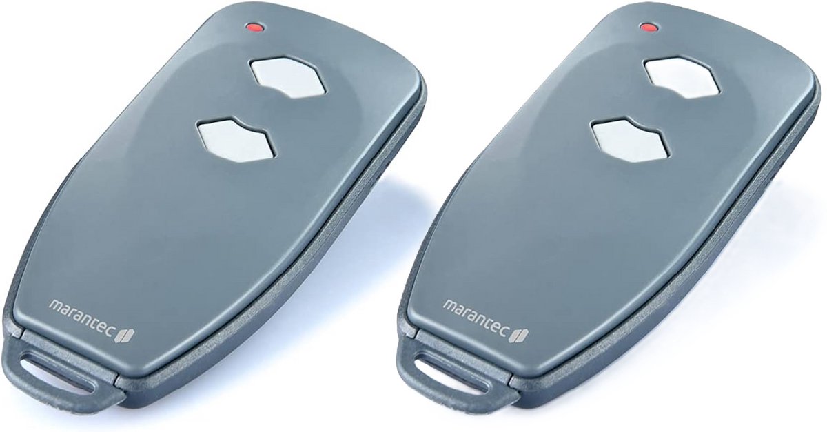 2x Marantec Digital 382 Handzender – 2-Kanaals 868 MHz – Multi-Bit – Inclusief Wandhouder
