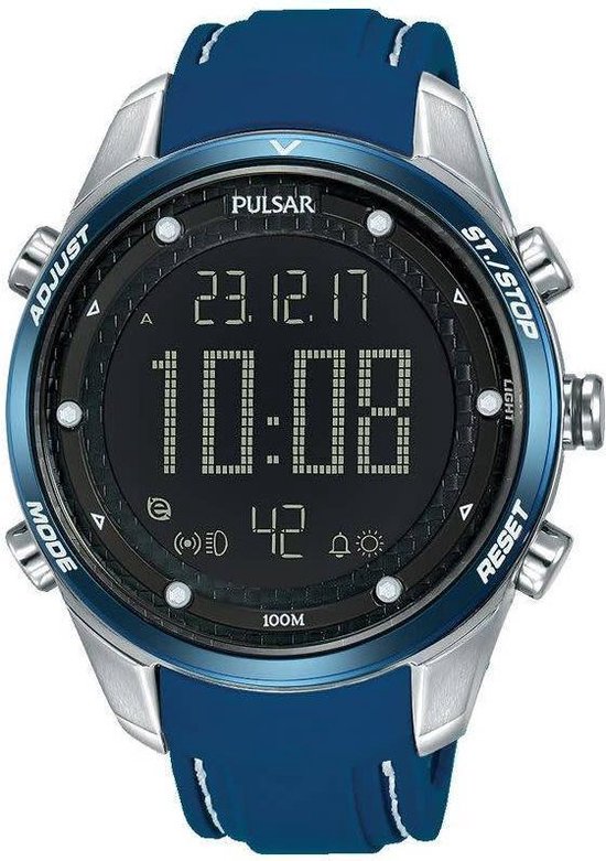 Pulsar P5A025X1 horloge heren - blauw - edelstaal | bol.com
