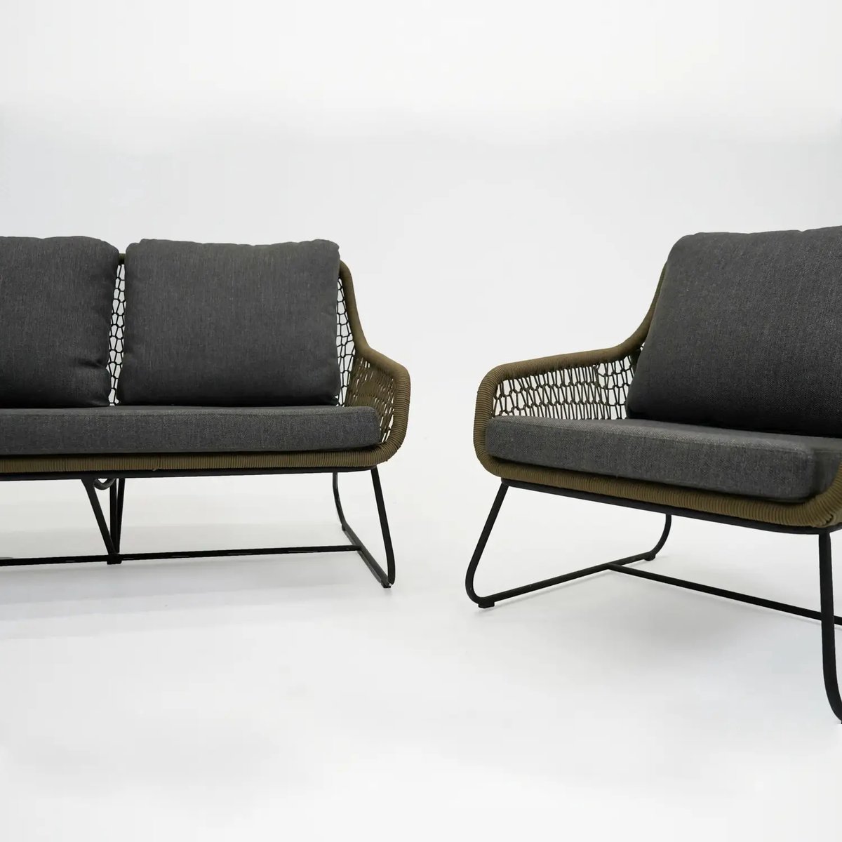 Loungeset Portofino 4dlg olijf groen