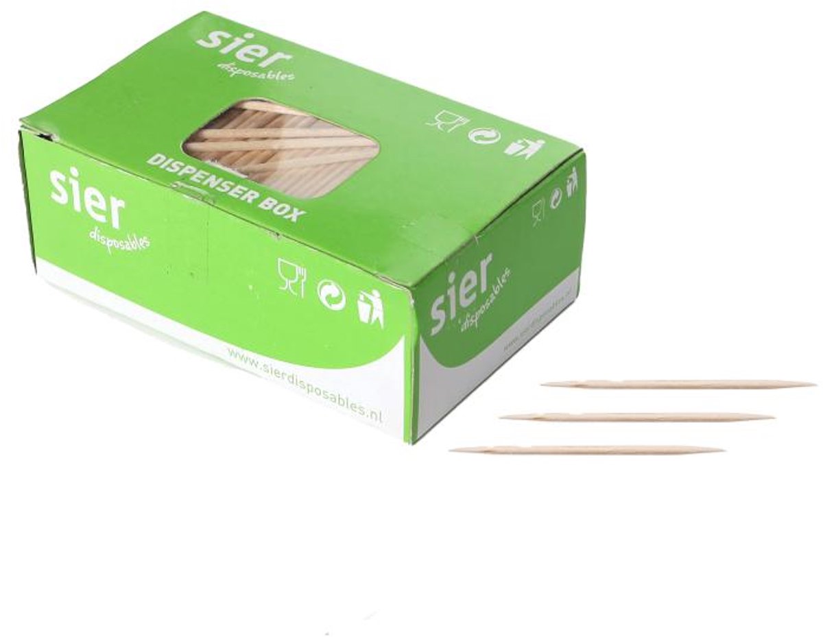 Sier cocktailprikker hout (FSC) 65mm