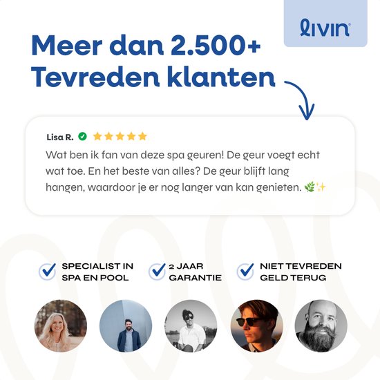Meer dan 2.500 tevreden klanten. Een klantbeoordeling en foto's van 3 klanten. Gecertificeerd: Specialist in spa en pool, 2 jaar garantie, niet tevreden geld terug.