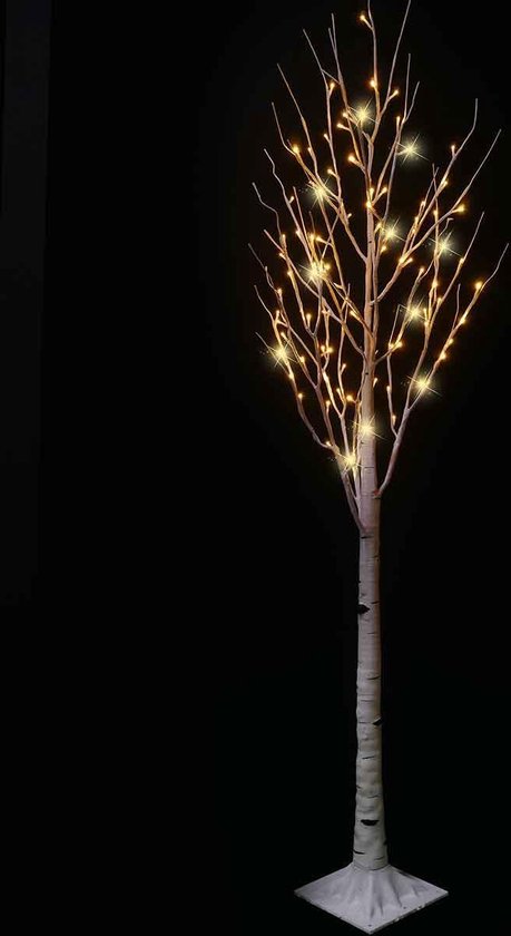 span Arbitrage aanvulling Luca Lighting - Berken Boom wit met 96 warme witte LED lampjes - H180cm |  bol.com