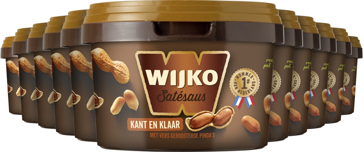 Wijko Satésaus kant en klaar - lekkerste satésaus van Nederland - 6x 520g