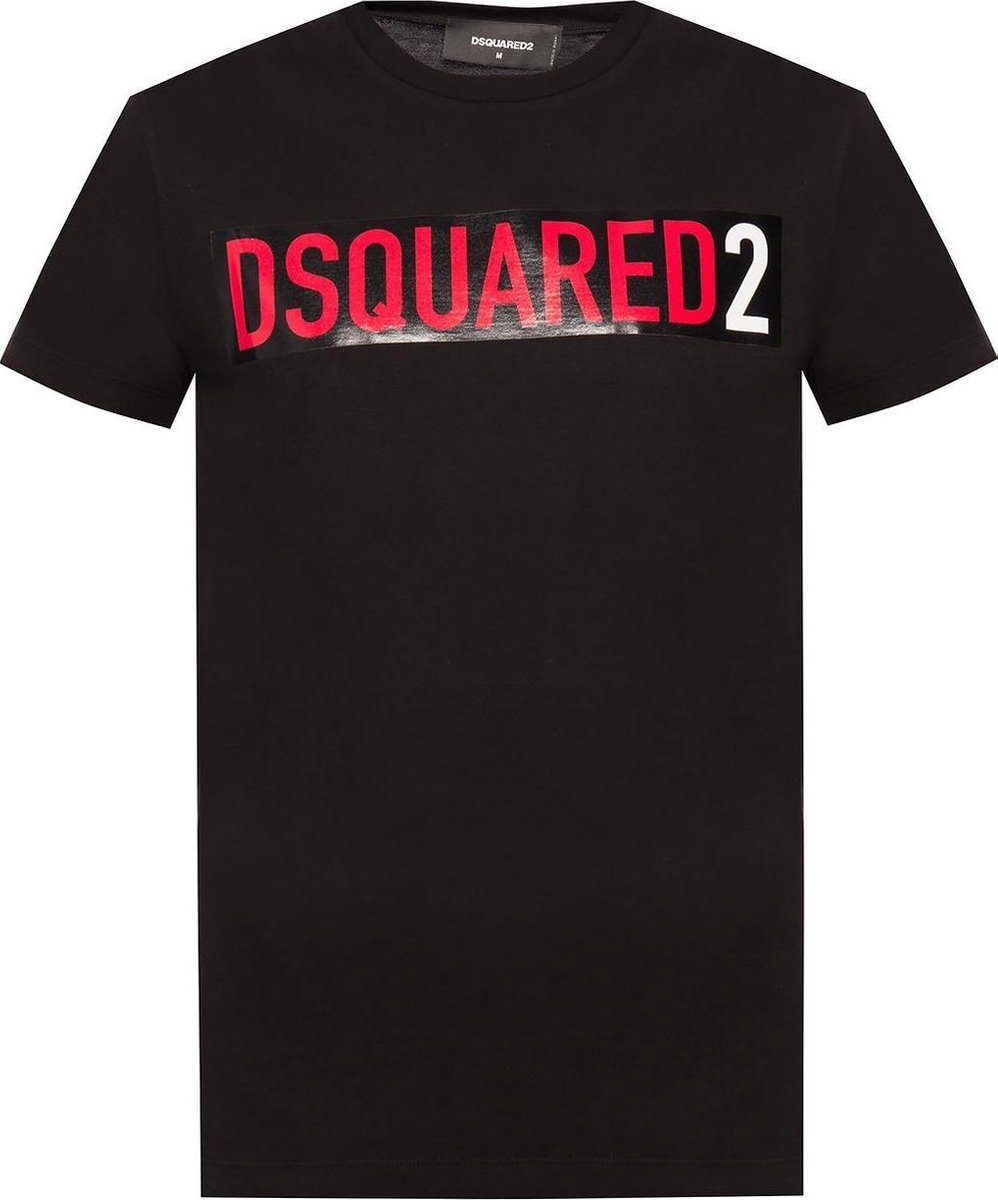 Dsquared2 T-Shirt Red Logo Black | bol.com