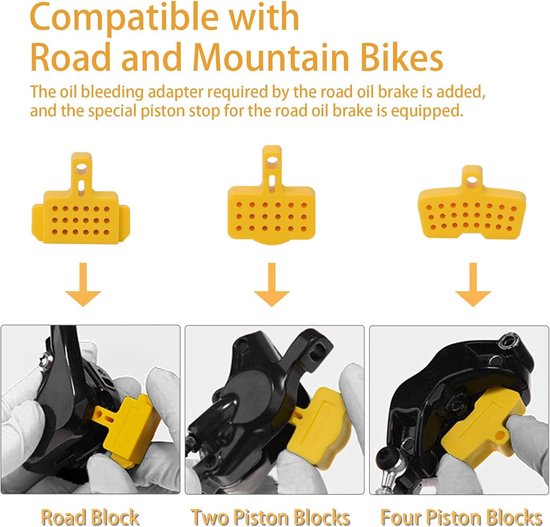 Remontluchtingsapparaat voor schijfrem fiets - ontluchtingsset inclusief 120 ml Brake Fluid Mineral Oil — afbeelding 5