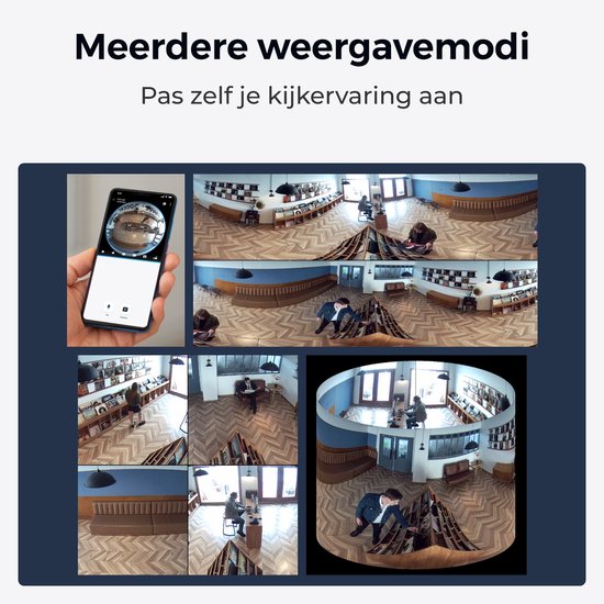 Reolink 6MP FE-PoE Indoor Fisheye Camera, 360° Panoramisch Beeld, 2K+ HD, Persoonsdetectie, Nachtzicht van Reolink — afbeelding 4