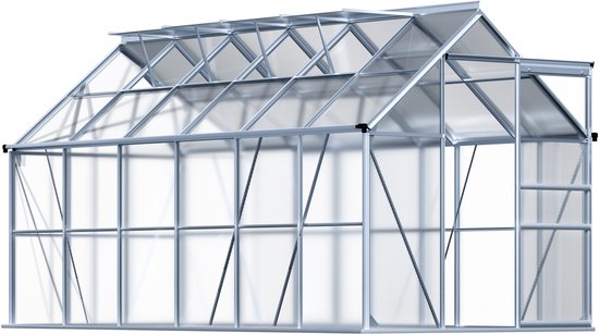 Gardebruk Tuinkas – Aluminium 7.2m² incl dakraam 380x190cm – Zonder Fundament