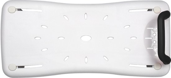 Badplank Badkuipzitje - Lichtgewicht Zitbank 70cm met Anti-Slip en Maximaal 150kg Draagvermogen, Zwarte leuning van Merkloos — afbeelding 2