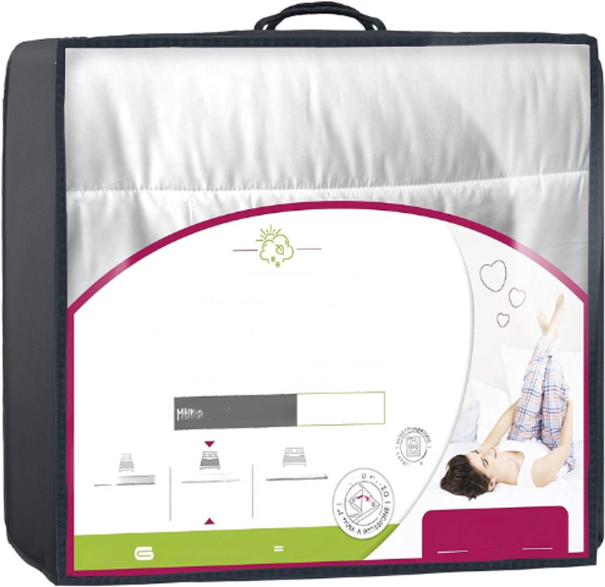 4 Seizoenen Dekbed 220 X 240 Cm – Wit Microvezel 3 In 1 Dekbed – 200 G/m² + 300 G/m² = 500 G/m² – Licht Voor De Zomer En Warm Voor De Winter – Ademend En Zacht