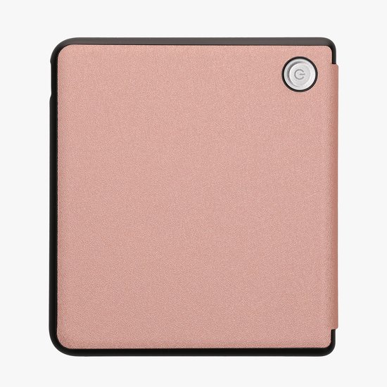 kwmobile e-reader hoesje geschikt voor Kobo Libra Colour hoes - Ereader flip case met standaard - E reader cover van kunstleer - In roségoud van Merkloos — afbeelding 5