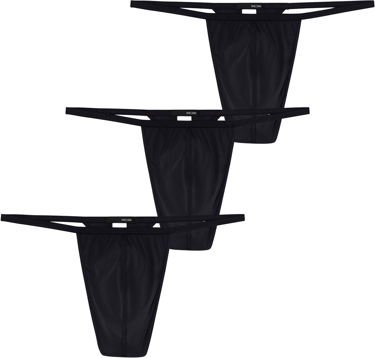 Hom G-string Plumes 3-pack zwart