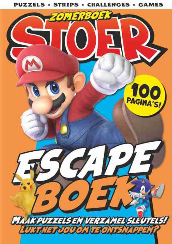 STOER Vakantieboek XXL 2025 - Vakantieboek voor Kinderen - Escape Boek Kinderen Pokémon en Mario - Escape Room Boek - Zomerboek - Doeboek - Vakantie - Puzzels - Tekenen - Strips - DIY - Invullen - Knippen - Quiz - Jongens Speelgoed - Cadeau Jongen
