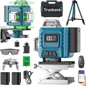 Bol.com Truskore Kruislijnlaser Met Statief - 4 tot 16 Lijnen - 4D Professionele Bouwlaser - Zelfnivellerend - 360 Graden - Lase... aanbieding