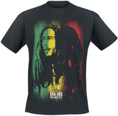 Bob Marley Stare Paint Stripe Heren T-shirt - zwart - L