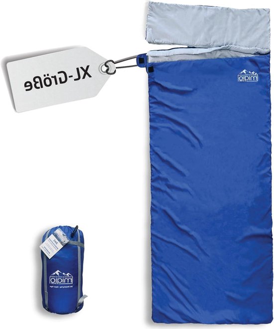 MIQIO® 2-in-1 grote XL zomerslaapzak voor volwassenen MIQIO® 2-in-1 grote XL zomerslaapzak voor volwassenen