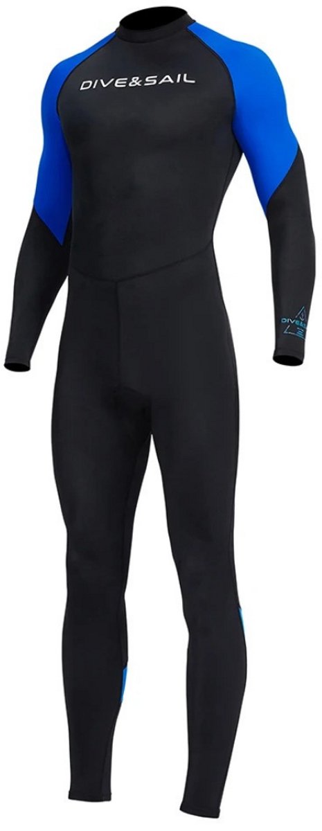 Bovista Wetsuit Heren Swimsuit Shorty Surfpak Duikpak Lange Mouw Zwemsuit Blauw