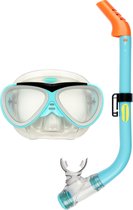 Waimea Duikbril met Snorkel - Kinderen - Blauw - Lens van Gehard Glas