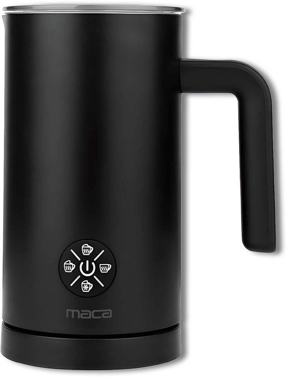 Maestri House Melkopschuimer, 500 ml, 4-in-1 Elektrische Melkopschuimer, 600 W, Smart Touch Control voor warm en koud, geheugenfunctie voor latte, warme melk, warme chocolademelk,BasicFro 500