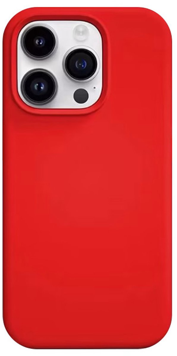 Trusmi CF33-045- iPhone 15 Pro Max siliconen hoes – Rode kleur, Slim Fit Beschermcase, Slank Design, Schokbestendig, Anti-Vingerafdruk en Krasbestendig