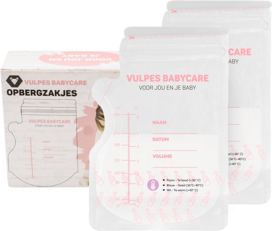 Vulpes Goods® BabyCare Moedermelk Bewaarzakjes met Schenktuit