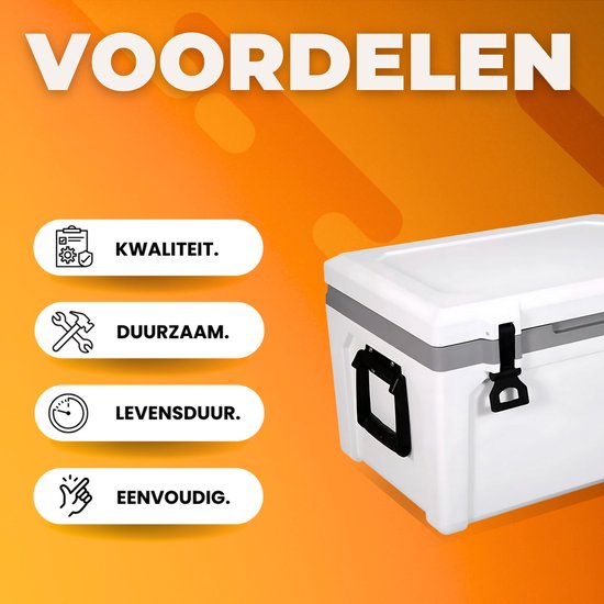 Koelbox 57L - Frigo Vriezer - Koelkast - Draagbare frigobox - Camping - Isolerend - Ruimte voor 50 blikes van Merkloos — afbeelding 3