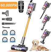 Grenintol - Steelstofzuiger - Steelstofzuiger Draadloos - Snoerloze stofzuiger -60000Pa/500W - LED - Max 80 min Werktijd - 1,2L Stofreservoir - HEPA Filter - 5 snelheden-Geschikt voor tapijt, harde vloeren en dierenhaar