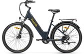 Eleglide T2 elektrische fiets, 250W motor, 36V 13Ah accu, 27,5*2,1 inch banden, maximumsnelheid 25 km/u, maximaal bereik 100 km, hydraulische schijfremmen, verende voorvork met lockout, Shimano 7-speed, LCD-scherm, app-bediening