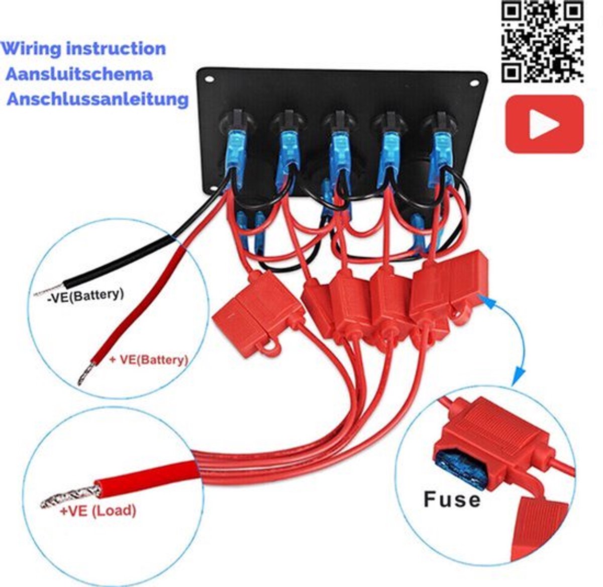 China DC 12V 8 Panel de interruptor de rockero de pandillas Fabricant