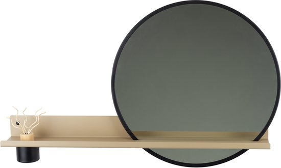Par Bresi - Étagère murale Dimaro Beige avec miroir et diffuseur