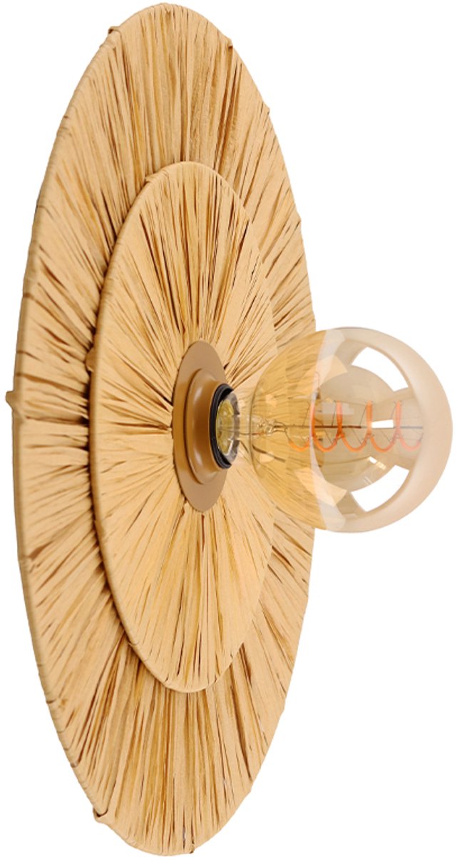Olucia - DAISY - Wandlamp - Bruin / Messing - Vorm: Rond